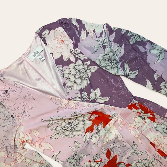 Gorgeous Belle Badgley Mischka Renee Combo Printed Floral Cocktail Dress Size 6 - Picture 4 of 5